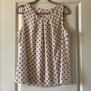 Light blush printed dress blouse